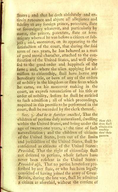 1795年入籍法案